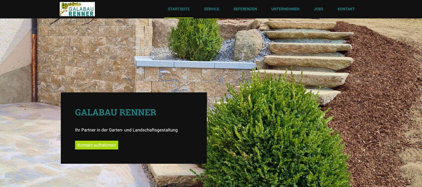 Startseite Website Garten- und Landschaftsbau Renner 2024