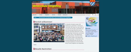 Startseite Website Mittelschule Dingolfing 2014