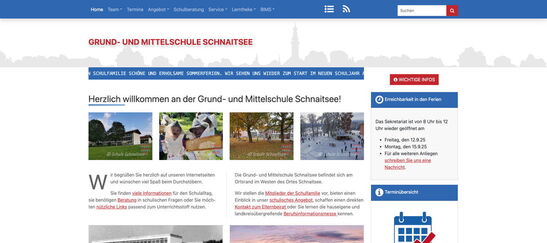 Startseite Website Grund- und Mittelschule Schnaitsee 2025