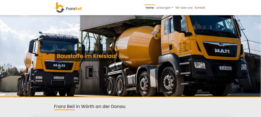 Startseite Website Franz Beil 2021