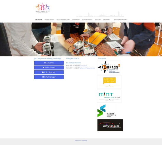 Startseite Website Jakob-Sandtner-Realschule 2025