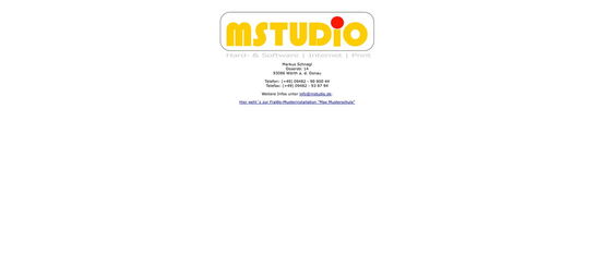 Startseite Website MSTUDiO Webagentur 2007