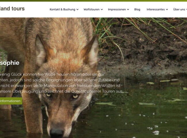 Startseite Website wolfland tours 2025