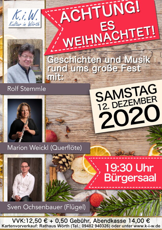 Druckvorlage Plakat Achtung! Es weihnachtet!