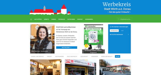 Startseite Website Werbekreis Wörth a. d. Donau 2019