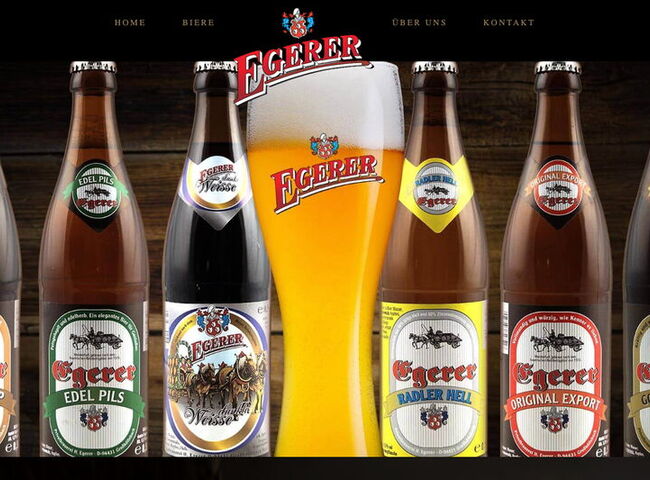 Startseite Website Brauerei Egerer 2021
