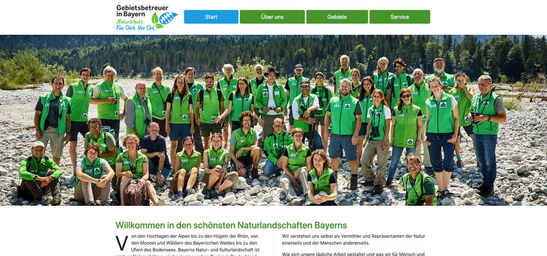 Startseite Website Gebietsbetreuung Bayern 2020