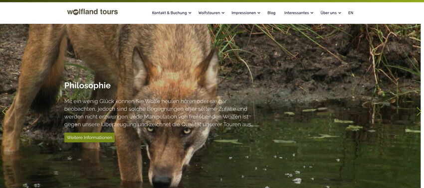 Startseite Website wolfland tours 2025
