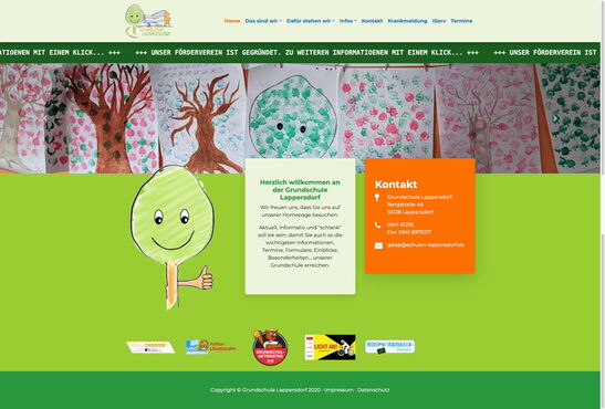 Startseite Website Grundschule Lappersdorf 2025