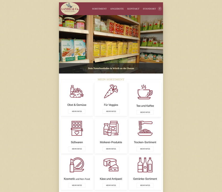 Startseite Website Landei & Co. 2019