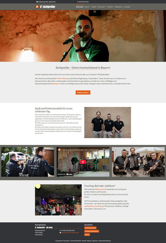 Startseite Website d`Zechpreller GbR 2024