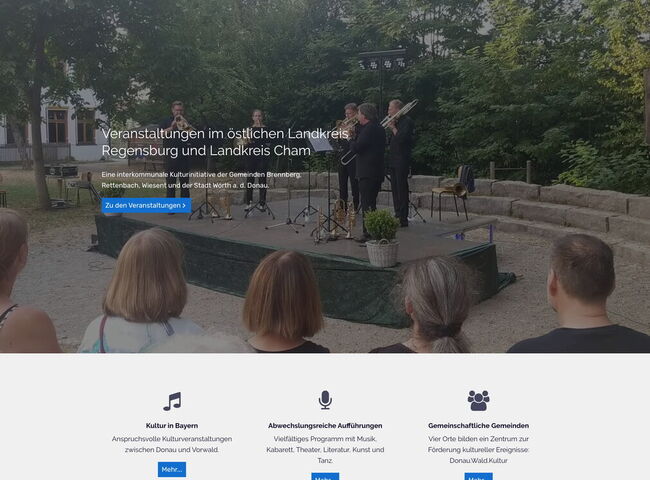 Startseite Website Donau.Wald.Kultur 2024
