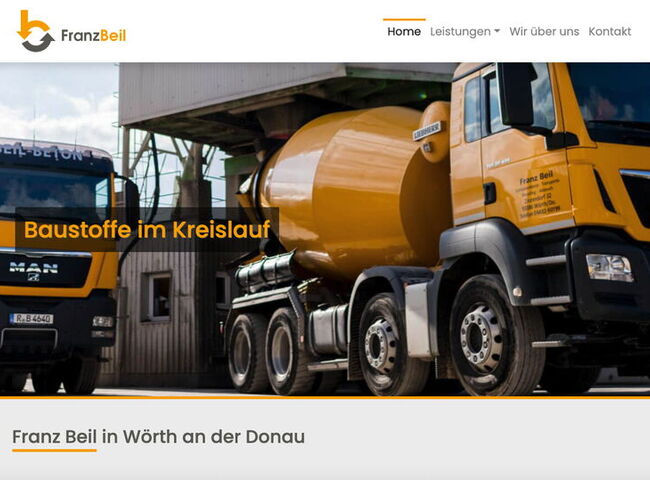 Startseite Website Franz Beil 2021