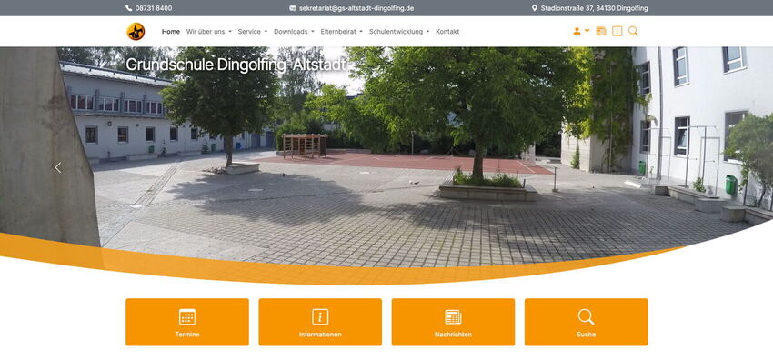 Startseite Website Grundschule Dingolfing-Altstadt 2024