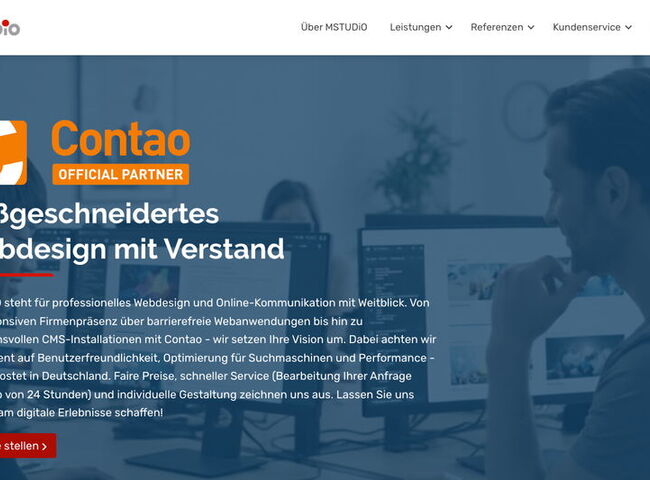 Startseite Website MSTUDiO Webagentur 2025