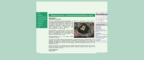 Startseite Website K.i.W. (Kultur in Wörth) 2007