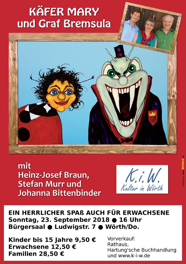 Druckvorlage Plakat Käfer Mary und Graf Bremsula