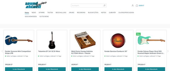 Startseite Webshop Sound Aktuell Guitars 2021