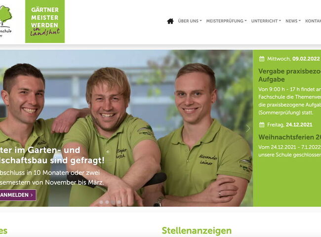 Startseite Website Staatliche Fachschule für Agrarwirtschaft 2021