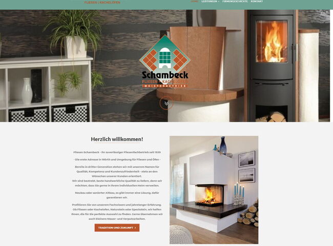 Startseite Website Fliesen Schambeck 2018