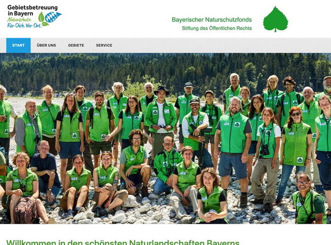 Startseite Website Gebietsbetreuung Bayern 2022