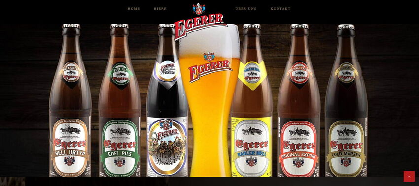 Startseite Website Brauerei Egerer 2021