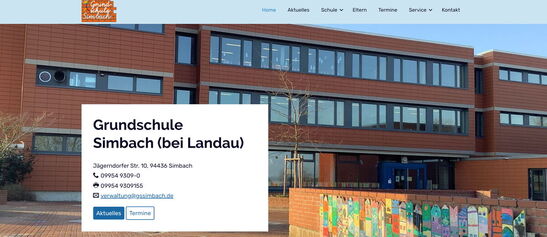 Startseite Website Grundschule Simbach bei Landau 2025