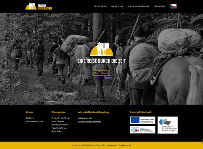 Startseite Website Museum Goldener Steig 2024