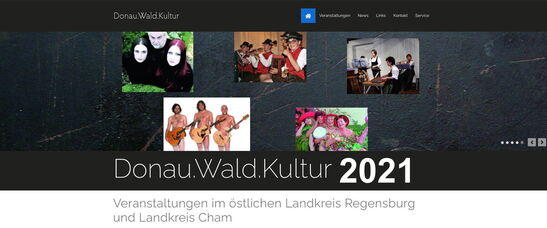 Startseite Website Donau.Wald.Kultur 2021