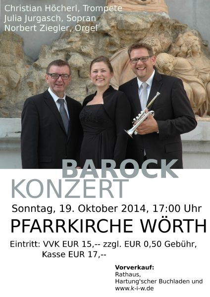 Druckvorlage Plakat Barock Konzert