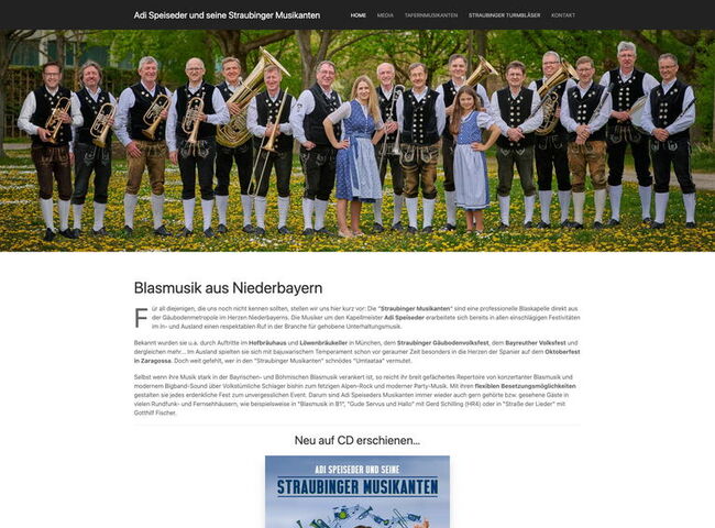 Startseite Website Straubinger Musikanten 2022
