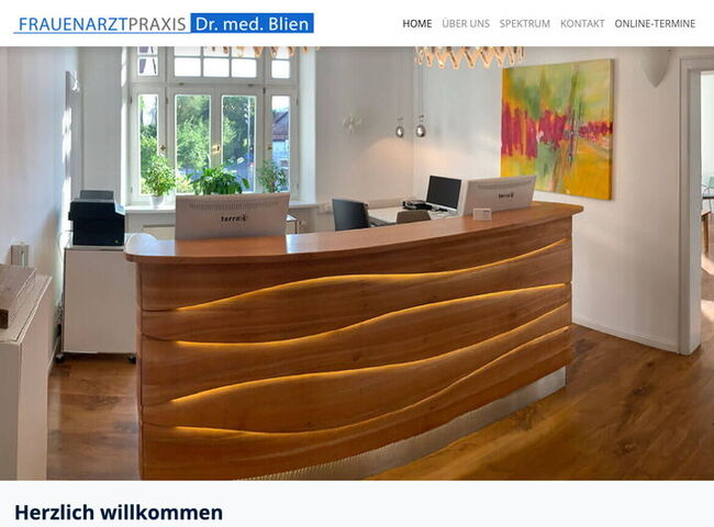 Startseite Website FRAUENARZTPRAXIS Dr. med. BLIEN 2019