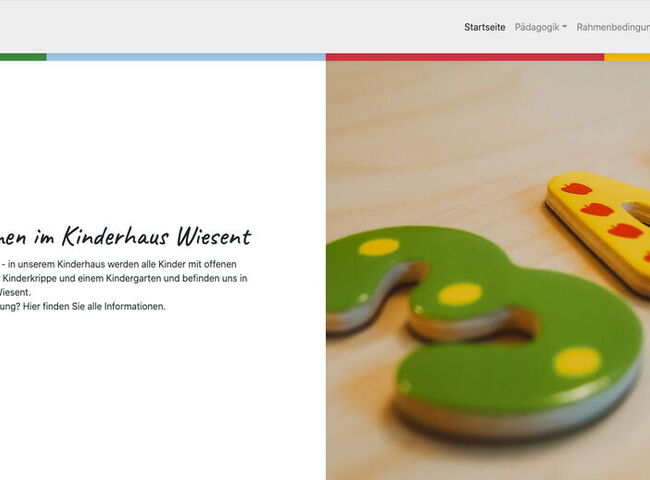 Startseite Website Kinderhaus Wiesent 2020