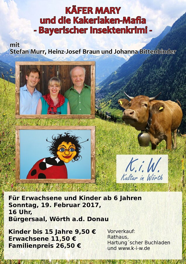 Druckvorlage Plakat Käfer Mary und die Kakerlaken-Mafia