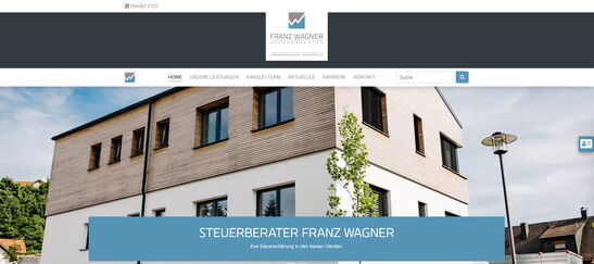 Startseite Website Franz Wagner Steuerberatungsgesellschaft mbH 2025
