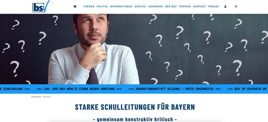 Startseite Website Bayerischer Schulleitungsverband 2022
