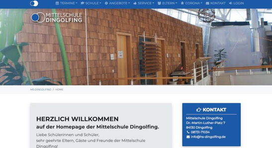Startseite Website Mittelschule Dingolfing 2025