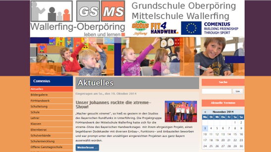 Startseite Website Grund- und Mittelschule Wallerfing 2014