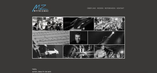 Startseite Website MYFRIENDZ 2022