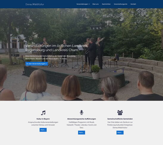 Startseite Website Donau.Wald.Kultur 2024