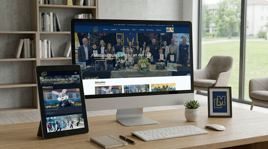 Webseite auf verschiedenen Endgeräten dargestellt