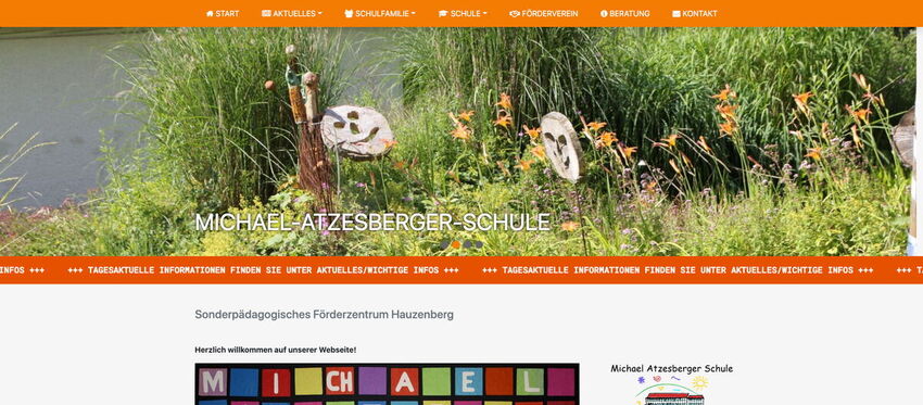 Startseite Website Sonderpädagogisches Förderzentrum Hauzenberg 2020