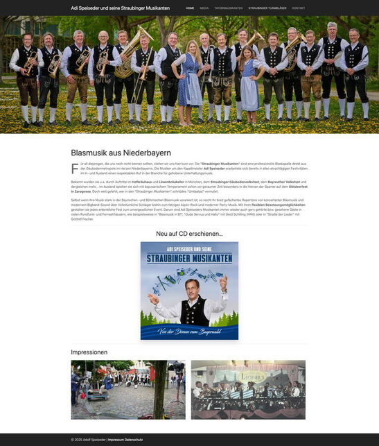 Startseite Website Straubinger Musikanten 2022