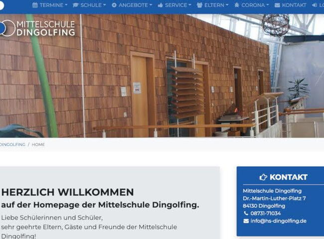 Startseite Website Mittelschule Dingolfing 2025