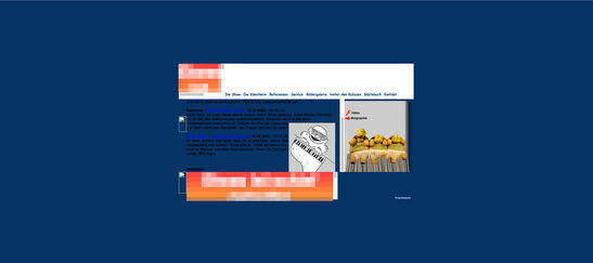 Startseite Website Figurentheater „Swinging Puppets“ 2003