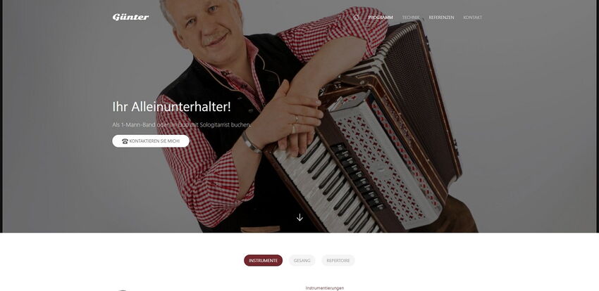 Startseite Website Alleinunterhalter 2019