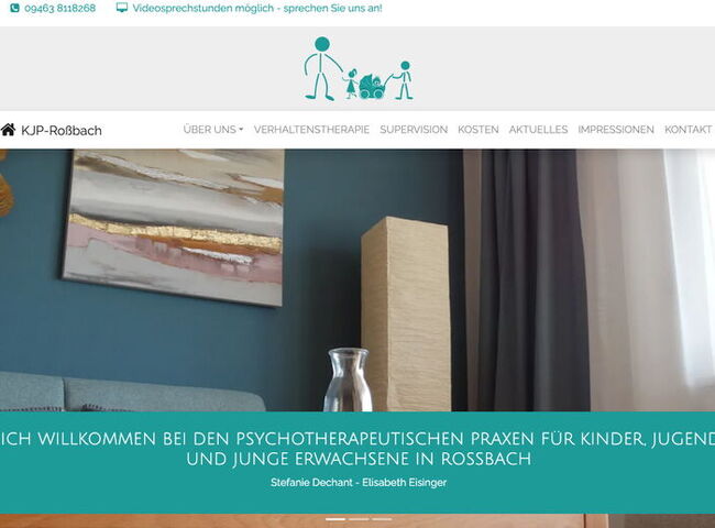 Startseite Website Psychotherapeutischen Praxen in Roßbach 2023