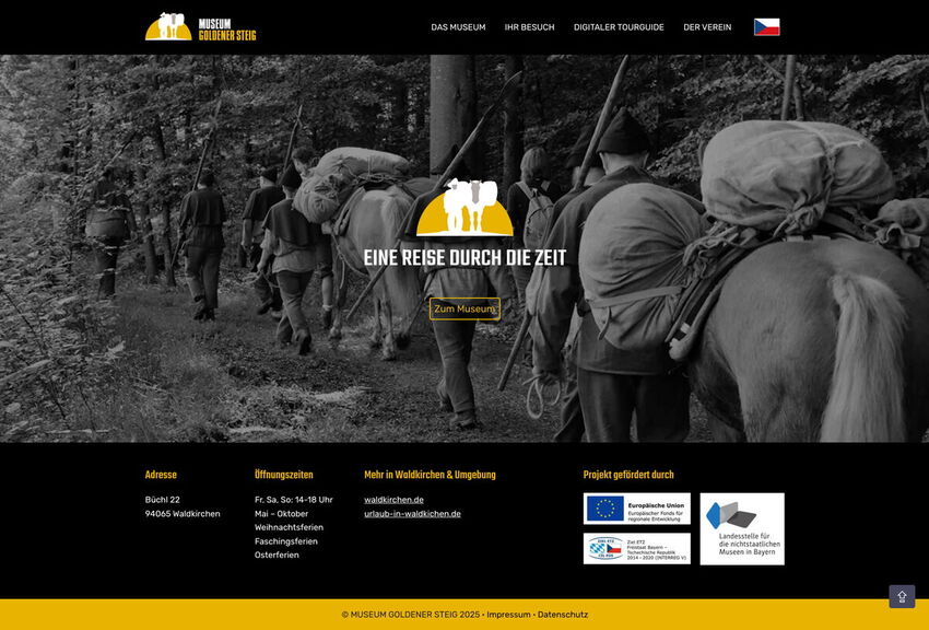 Startseite Website Museum Goldener Steig 2024