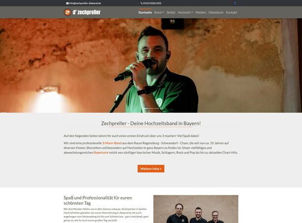 Startseite Website d`Zechpreller GbR 2024