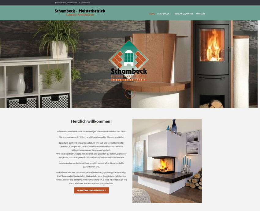 Startseite Website Fliesen Schambeck 2018
